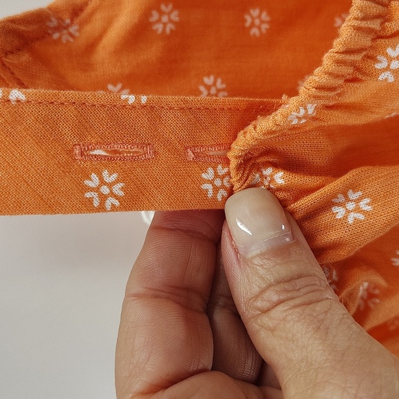 Sonoma Top Peach With Floral Print Size Medium Adjustable Straps Summer Top - Picture 8 of 8